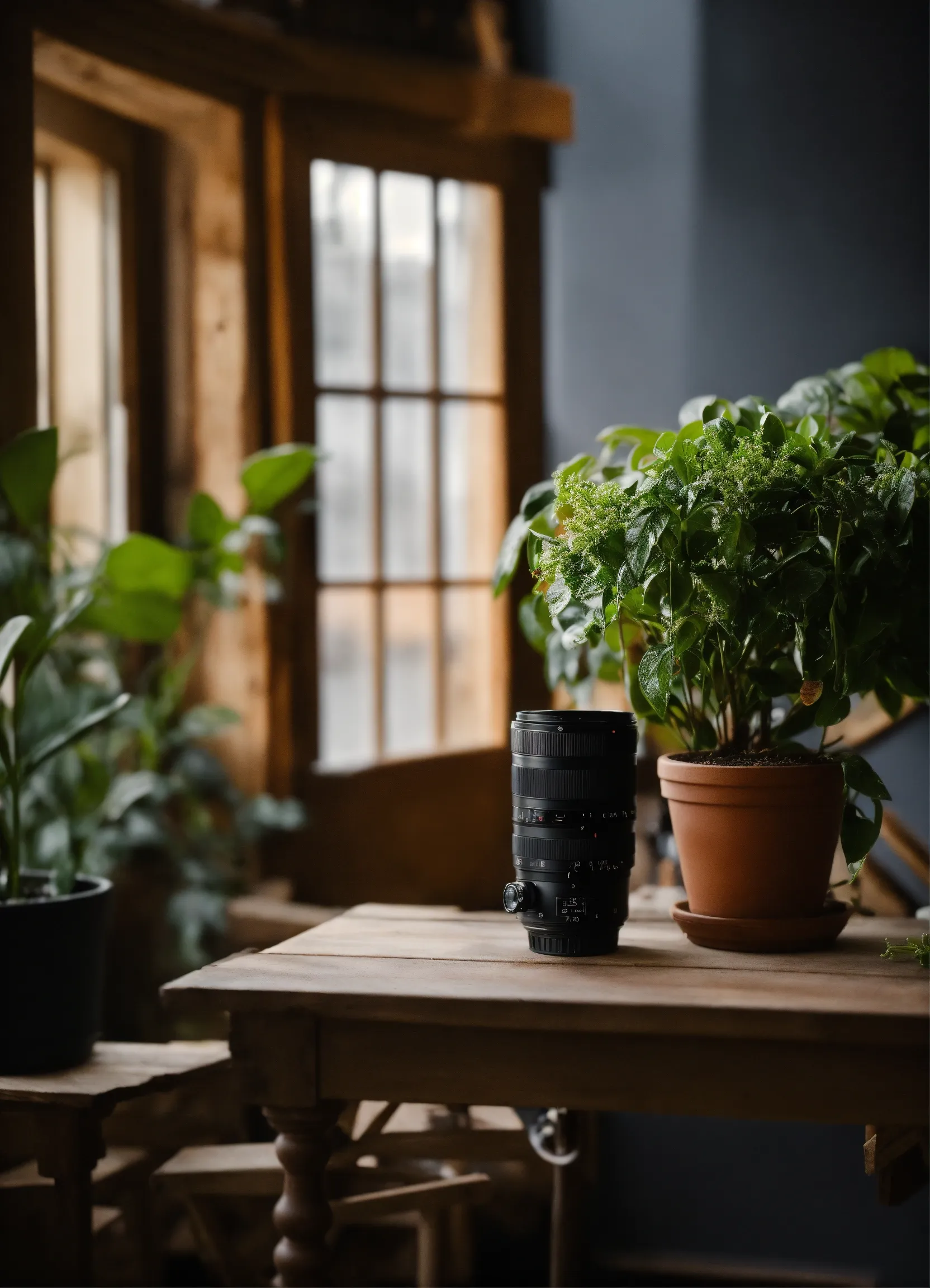 Peace lily with elegant white flowers