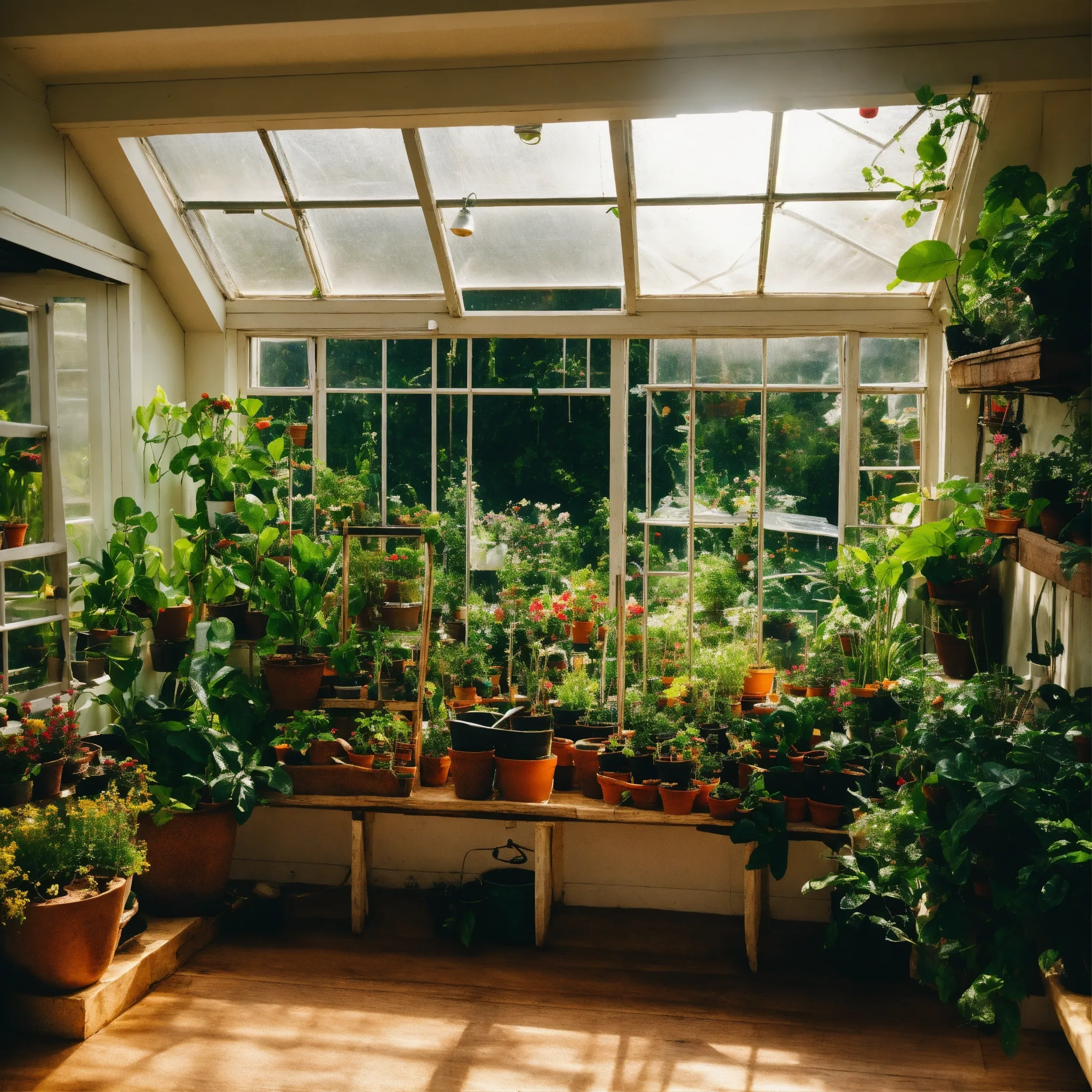Large rubber plant with broad dark green leaves